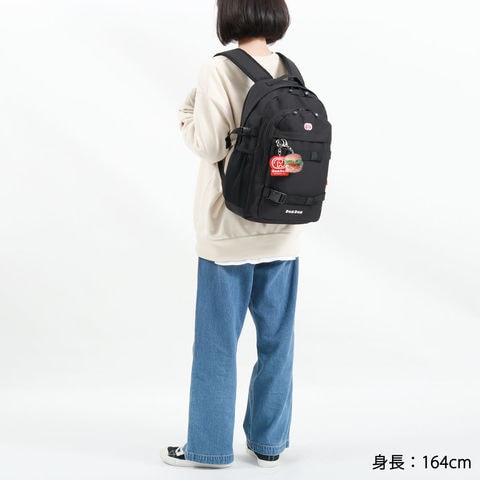 ドムドム リュック DOMDOM ドムドムハンバーガー バックパック バッグ リュックサック 通学 通学リュック 小さめ A4 19L 軽量 撥水 どむぞうくん バックルベルト 女子 男子 レディース メンズ DM010 アカ(10)