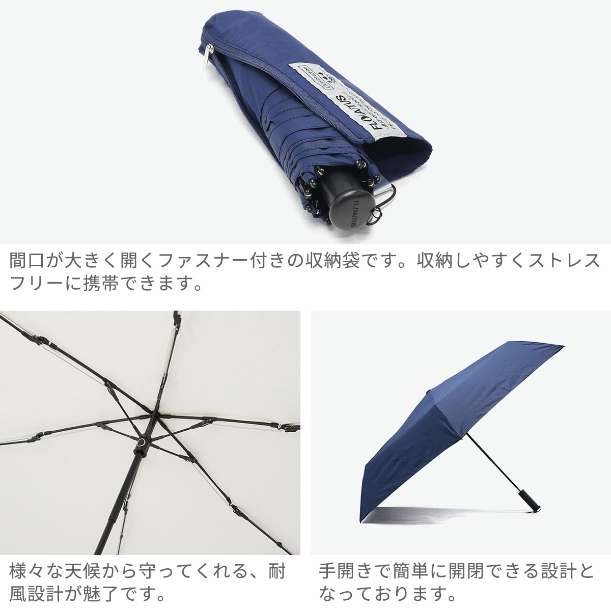 エスタ 折りたたみ傘 メンズ レディース 晴雨兼用 軽量 丈夫 ブランド estaa ムーンバット 傘 日傘 雨傘 コンパクト おしゃれ 手動開閉 UVカット 超撥水 耐風 親骨55cm FLO(A)TUS 55cmUV プレーン CSG 31-007-10358-02 ペールピンク