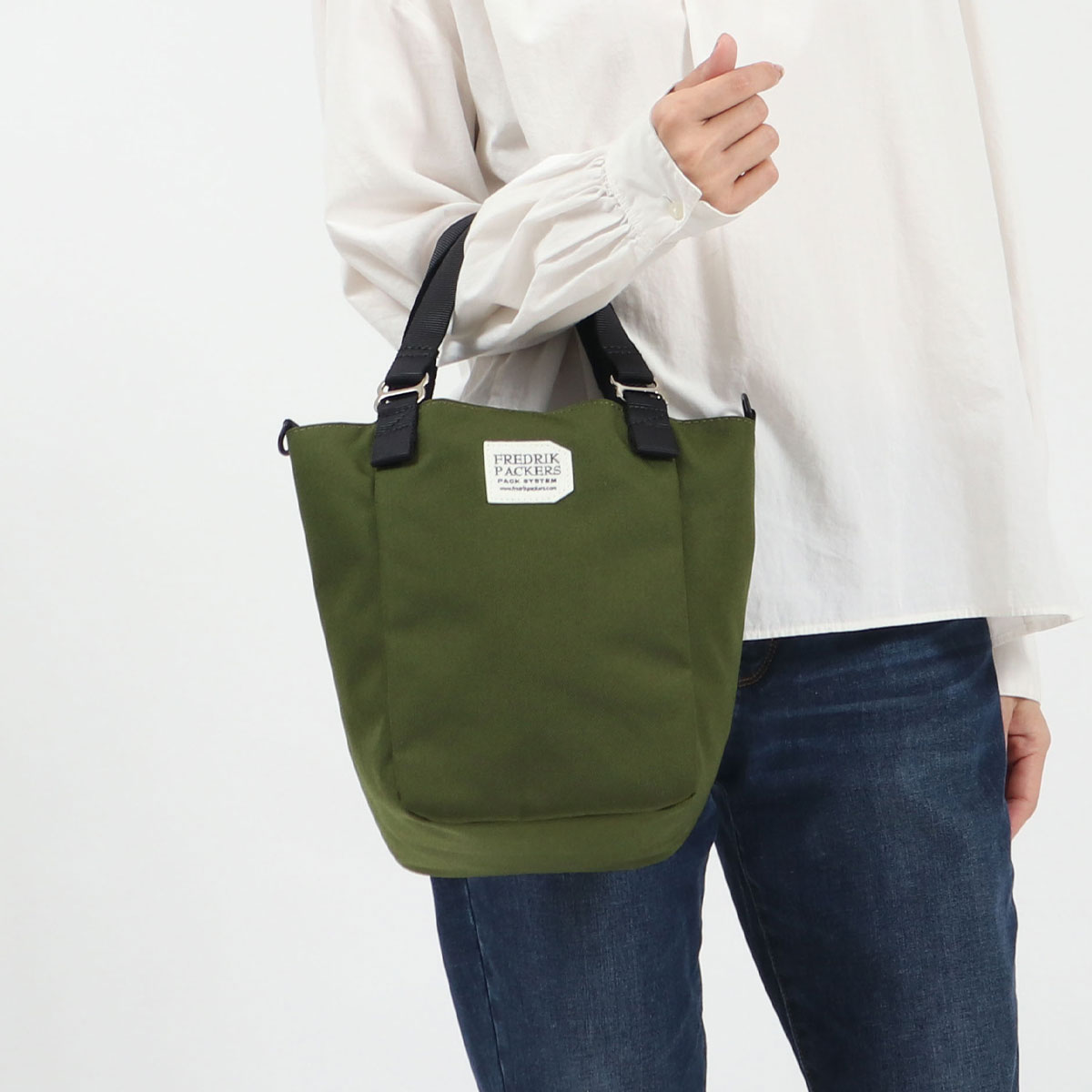 フレドリックパッカーズ トートバッグ FREDRIK PACKERS MISSION TOTE (XS) ミッショントート 2WAY ショルダー ミニショルダー 斜めがけ A5 5L 小さめ 軽量 ナイロン シンプル レオパード柄 日本製 レディース OLIVE
