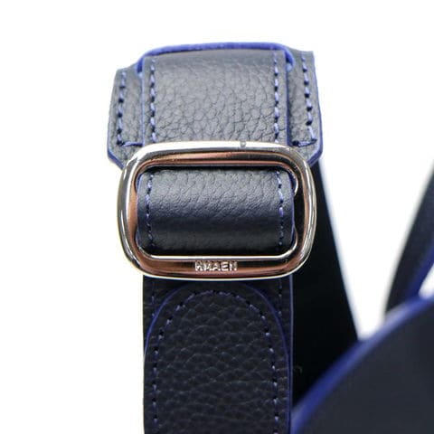 アエナ トートバッグ HMAEN ビジネスバッグ 2WAY ショルダー かぶせ 本革 大きめ A4 B4 SLBi KAMRI2nd カムリセカンド 斜めがけ 大容量 ビジネス 軽量 軽い 通勤 日本製 メンズ レディース ネイビーxコバルトブルー