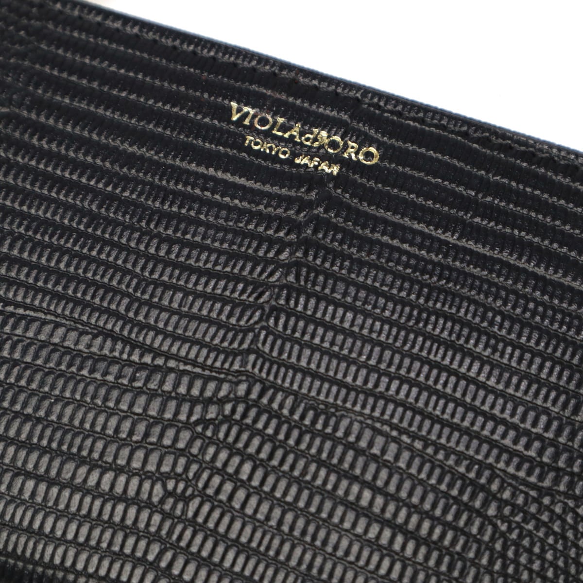 正規品 ヴィオラドーロ 長財布 レディース 薄い 薄型 VIOLAd'ORO 本革 革 牛革 ブランド スリム 女性 財布 ファスナー L字型 大人 上品 日本製 リザード型押し PORTA リザード型押しレザー L字型財布 V-5039 taupe(yellow)