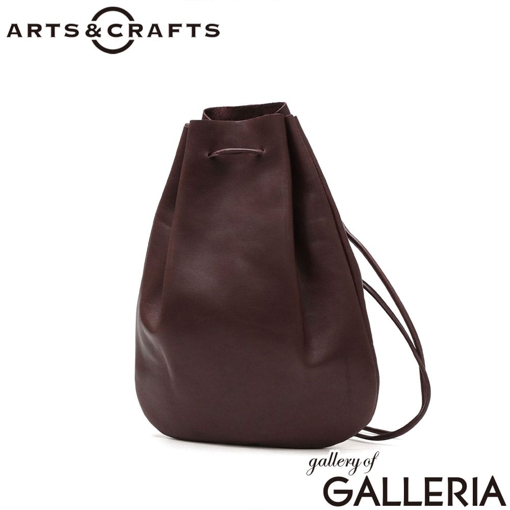 ARTS＆CRAFTS アーツアンドクラフツ 巾着バッグ コンパクト 日本製 HORSE LEATHER DROP SHAPE POUCH M