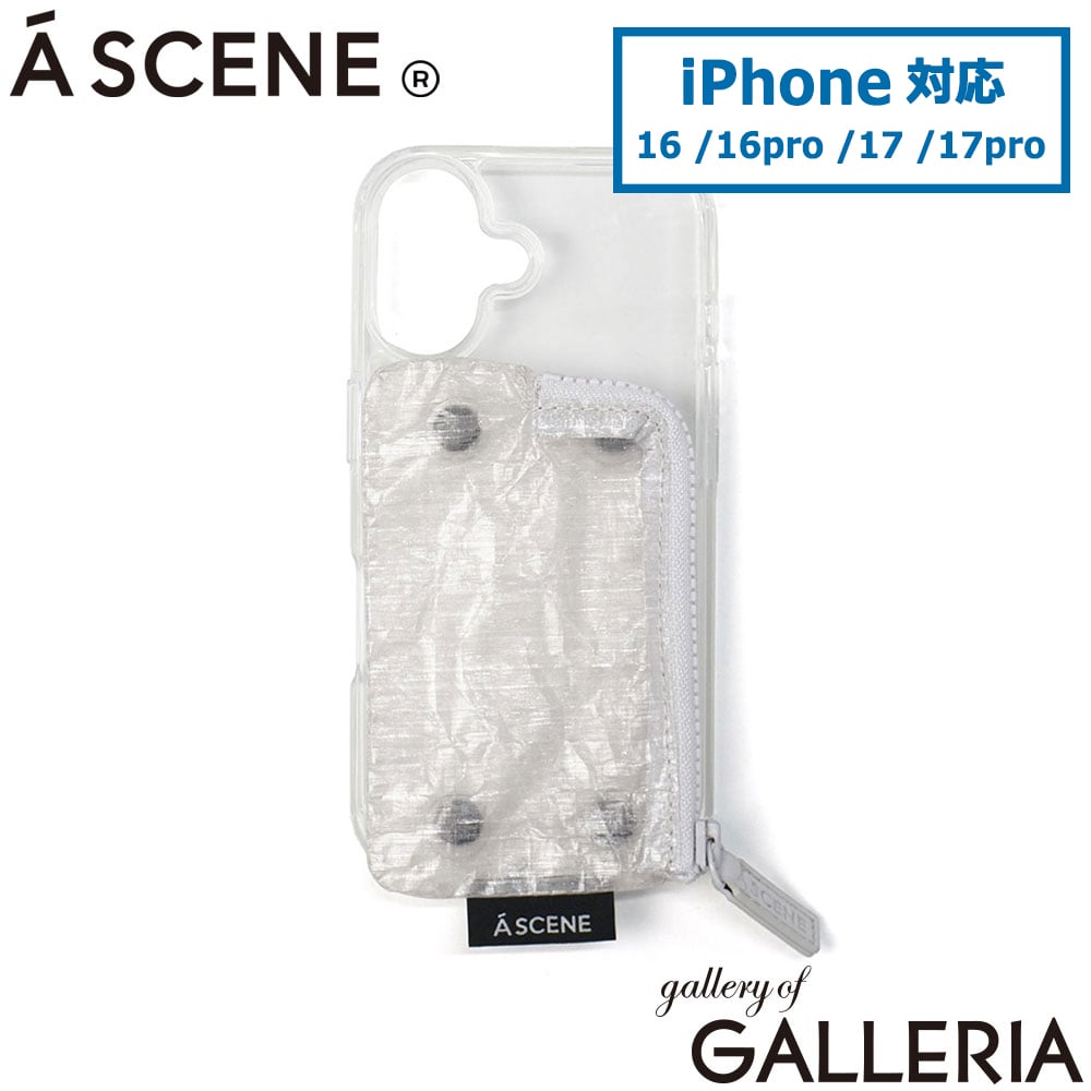 A SCENE エーシーン スマホケース ブランド シンプル iPhone17 16サイズ 16Proサイズ 17サイズ 17Proサイズ クリア iPhoneケース アイフォンケース Clear case with Dyneema
