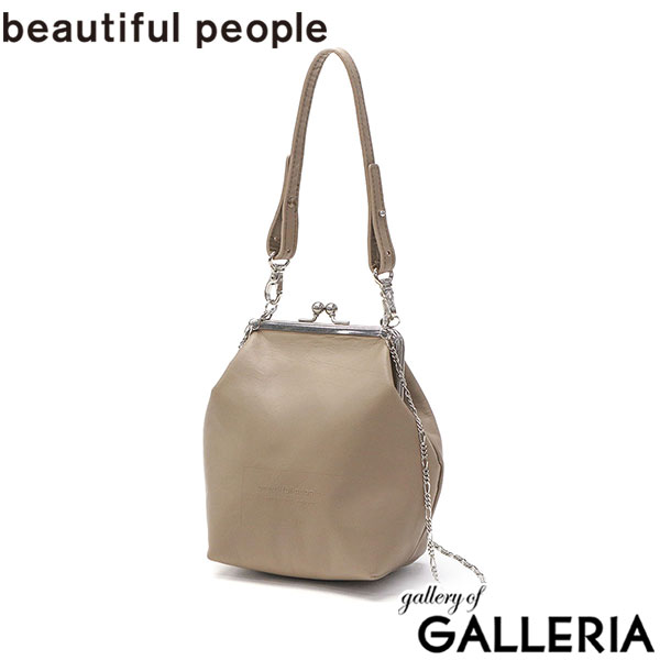 ビューティフルピープル ハンドバッグ レディース 小さめ beautiful people ショルダーバッグ おしゃれ ブランド 本革 牛革 軽量 軽い 2WAY 斜めがけバッグ 小さい ミニ がま口 日本製 clasp shoulder hand pouch 511966