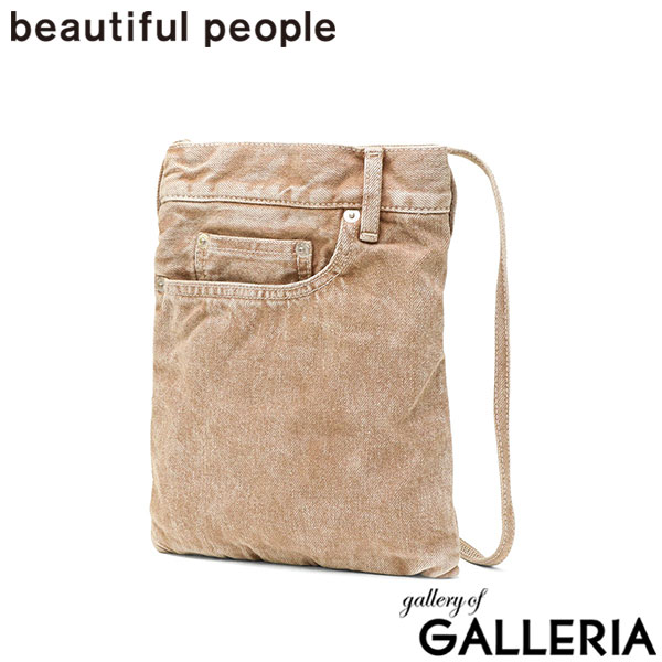 ビューティフルピープル ショルダーバッグ レディース メンズ ブランド 軽量 小さめ beautiful people デニム バッグ ショルダー 斜めがけ 大人 おしゃれ かわいい A5 excerption denim bleached sacoche 511981