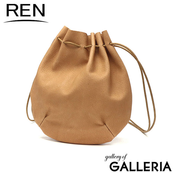 REN ショルダーバッグ レディース メンズ 斜めがけバッグ レン バッグ 軽い 軽量 大人 本革 革 レザー ショルダー コンパクト ミニ ミニショルダー 豚革 巾着バッグ hallie バルーンショルダー 1-30-16211
