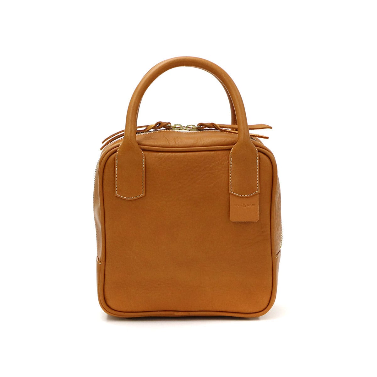 ハンドバッグ M レディース 本革 革 レザー トートバッグ ミニトートバッグ ミニバッグ ミニ 小さめ SHRINK LEATHER シュリンクレザー ファスナー付き ボックス型 スクエア SOW&SEW ソウアンドソウ PB-BB01
