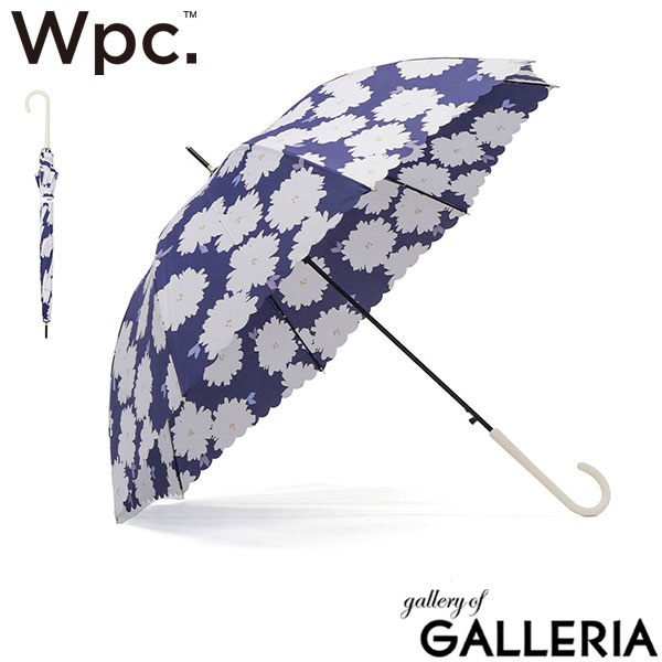 Wpc. 傘 レディース ダブリュピーシー 長傘 晴雨兼用 大きめ ブランド 雨傘 日傘 晴雨兼用傘 UVカット 紫外線防止 軽量 軽い ジャンプ式 ワンタッチ おしゃれ かわいい 花柄 上品 親骨 58cm 8本骨 フルール 7939-05-001