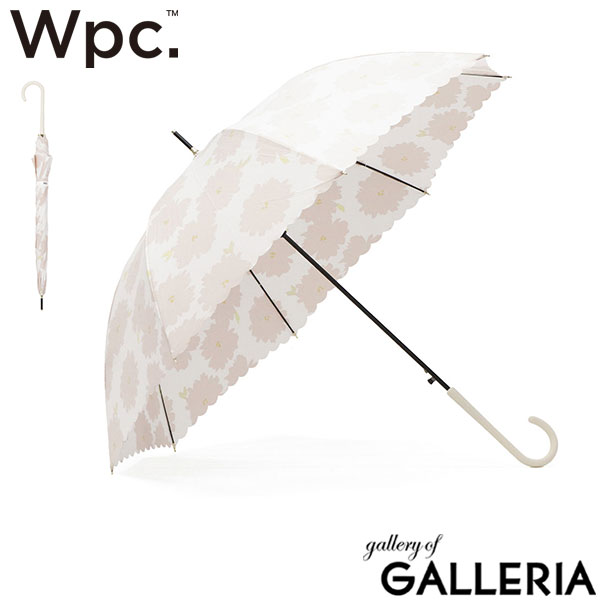 Wpc. 傘 レディース ダブリュピーシー 長傘 晴雨兼用 大きめ ブランド 雨傘 日傘 晴雨兼用傘 UVカット 紫外線防止 軽量 軽い ジャンプ式 ワンタッチ おしゃれ かわいい 花柄 上品 親骨 58cm 8本骨 フルール 7939-05-001