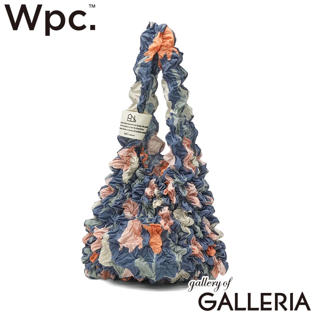 ダブリュピーシー Wpc. トートバッグ エコバッグ 可愛い 花 軽量 軽い 花柄 総柄 Wpc.Patterns しぼりバッグ W141