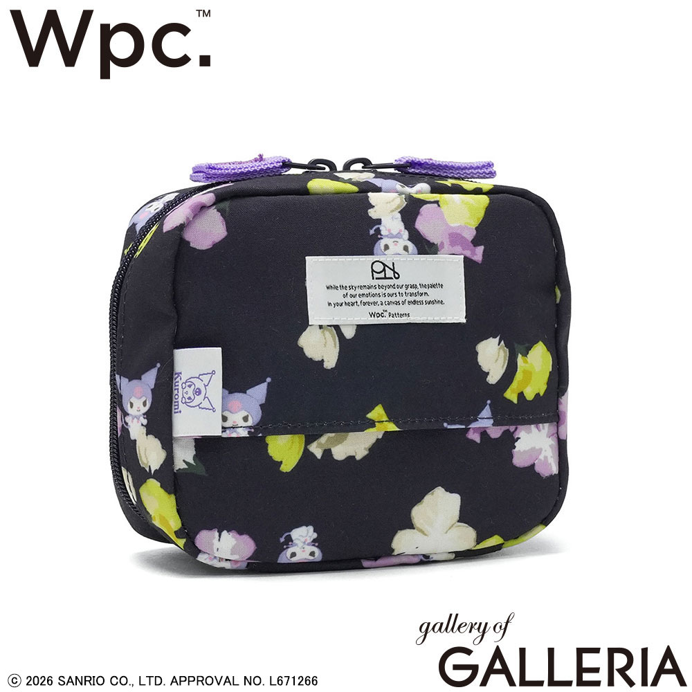 ダブリュピーシー Wpc. ポーチ 旅行 コスメ 大容量 マチあり 化粧ポーチ メイクポーチ 水彩風 Wpc.Patterns サンリオキャラクターズ 撥水スクエアポーチ W140