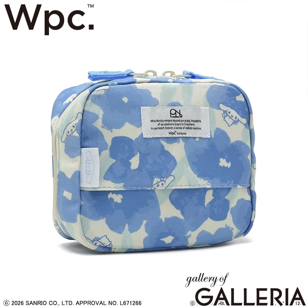 ダブリュピーシー Wpc. ポーチ 旅行 コスメ 大容量 マチあり 化粧ポーチ メイクポーチ 水彩風 Wpc.Patterns サンリオキャラクターズ 撥水スクエアポーチ W140