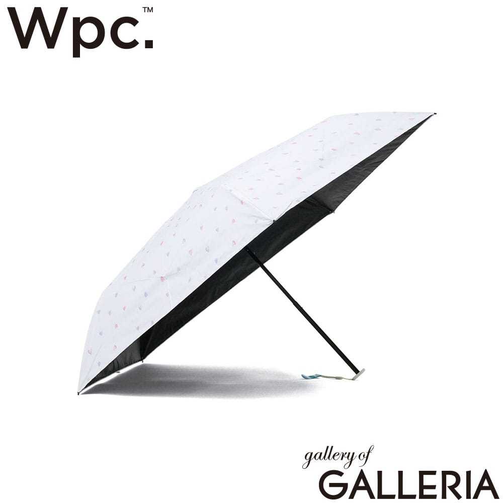 ダブリュピーシー Wpc. 折りたたみ傘 遮光 完全遮光 UV99% 遮熱 UPF50＋ 遮光軽量 水彩ハート ミニ 801-19496-102