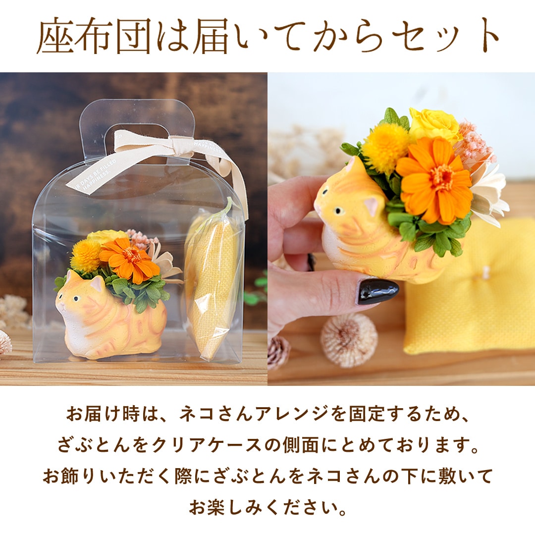 プリザーブドフラワー くつろぎねこ 「白猫」 枯れない ブリザード フラワー アレンジメント 花 プレゼント ギフト 誕生日 結婚祝い 結婚記念日 退職祝い お祝い おしゃれ かわいい ねこ 猫 和風 猫好き 白猫